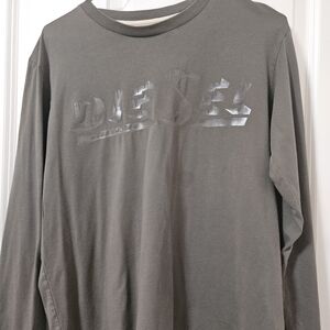 Diesel mensens green long sleeve t